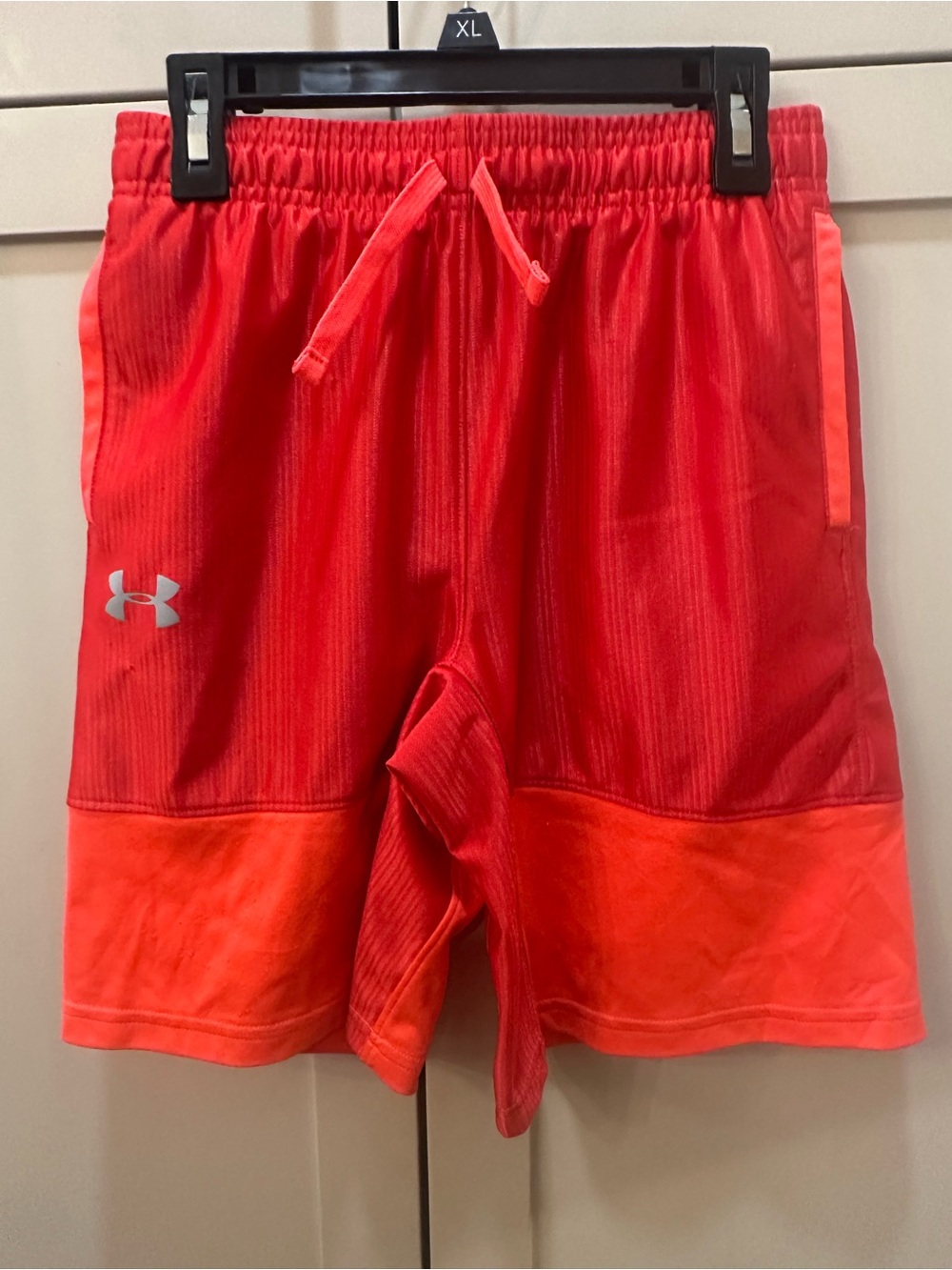 Under Armour boys Red Athletic Shorts- YL